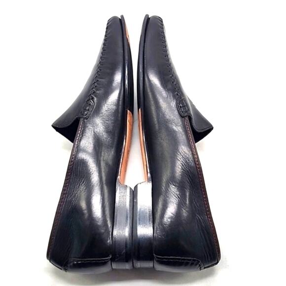 COLE HAAN JUSTINA BROWN LEATHER WOVEN MOC-TOE LOAFERS WOMEN'S SIZE 10 VGUC - Picture 12 of 16